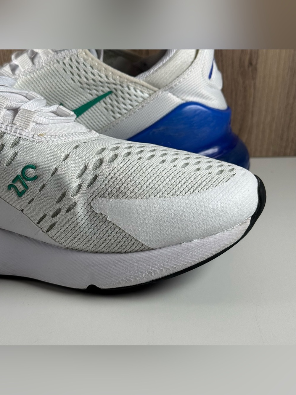Nike Air Max 270 White Court White/Purple Sneakers AH6789-109 Women’s Size 9 - Picture 8 of 12